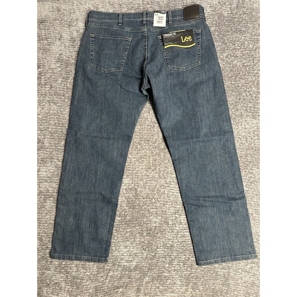 Lee Relaxed Fit Straight Leg Denim Blue Jeans Men's 38x30- NWT 2005724